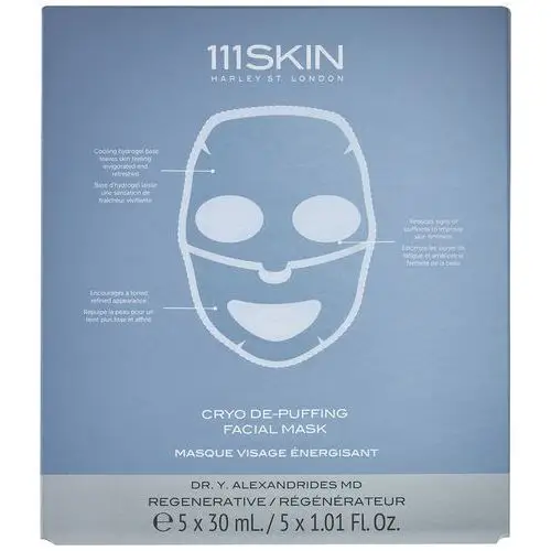 111Skin Cryo De-Puffing Facial Mask Boxed Fragrance Free (5 x 30 ml)