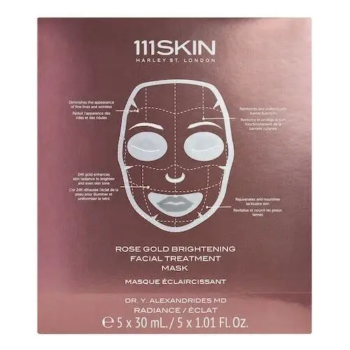 Rose Gold Brightening Facial Treatment Mask - Zestaw