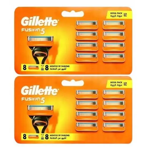 16 x Gillette Fusion5 Wkłady Ostrza Wymienne (2x8szt.)