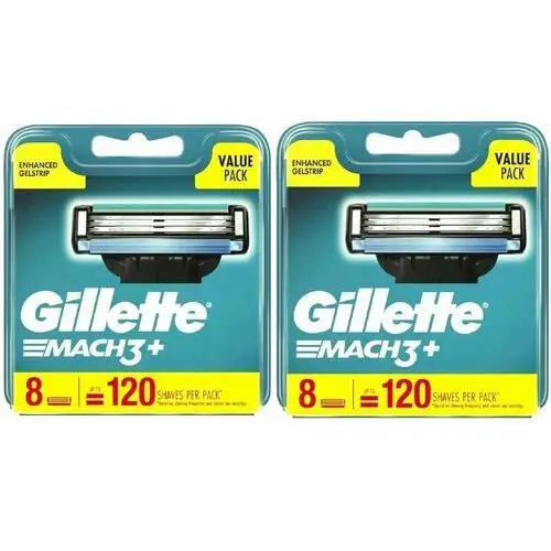 16 x Gillette MACH3 Wkłady Ostrza Wymienne 2x8 szt)