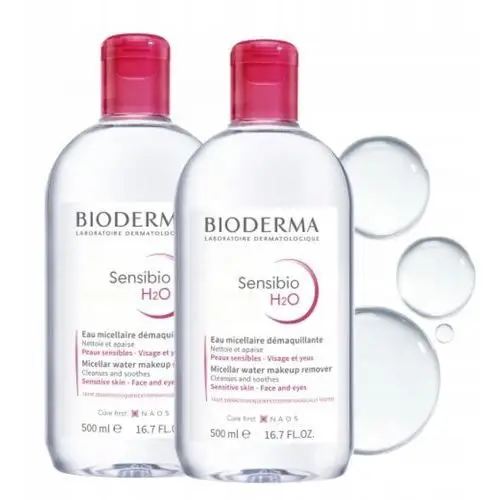 2x Bioderma Sensibio H2O płyn micelarny oczyszczająca woda micelarna 500 ml