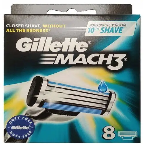 8 szt. ostrza wymienne Gillette Mach 3 Kartonik Oryginał