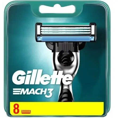 8x Gillette MACH3 XL Wkłady Ostrza Oryginał, Nowe Opakowanie