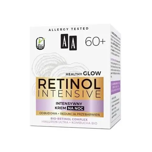 Aa retinol intensive 60+ intensywny krem na noc odbudowa+redukcja przebarwień 50ml