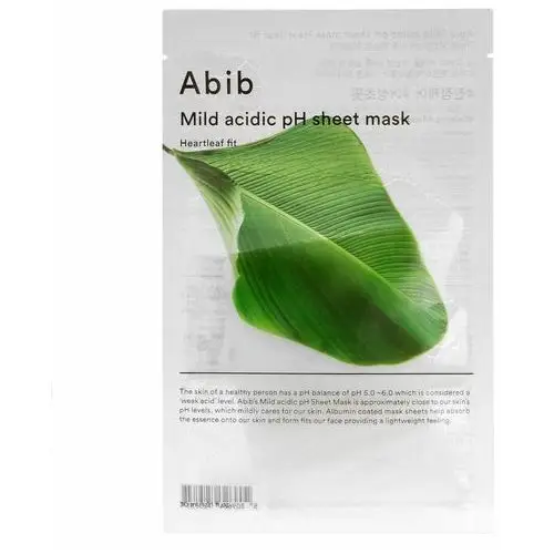 Mild acidic ph sheet mask heartleaf fit - maska w płachcie o działniu kojącym Abib