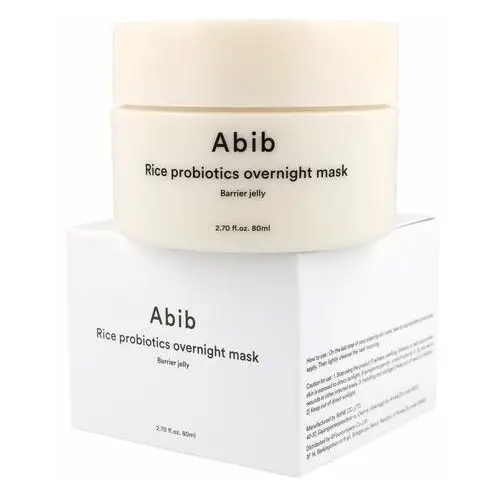 Abib - rice probiotics overnight mask barrier jelly, 80ml - nawilżająca maska do twarzy na noc