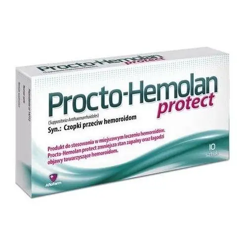 Procto-hemolan protect x 10 czopków Aflofarm