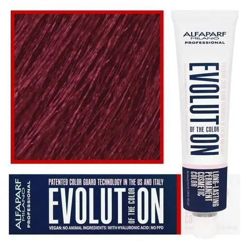 Alfaparf evolution - wegańska farba do koloryzacji włosów, 60ml 6,66i