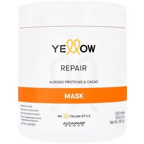 Alfaparf YELLOW Repair - maska odżywiająca i regenerująca do włosów zniszczonych, 1000ml