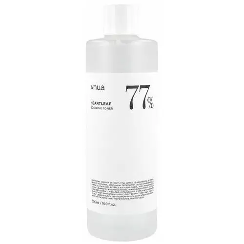 Anua - heartleaf 77% soothing toner (jumbo size), 500ml - kojący tonik do twarzy