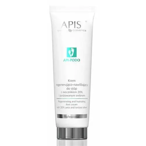 Apis API-PODO REGENERATING AND HYDRATING FEET CREAM WITH 20% UREA AND IONIZED SILVER Krem regenerująco-nawilżający do stóp z mocznikiem 20% i jonizowanym srebrem - 100 ml (53705MP)