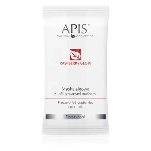 Maska algowa z liofilizowanymi malinami Apis raspberry glow art 53405S 20g