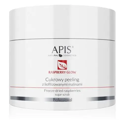 Cukrowy peeling z liofilizowanymi malinami 220 g Apis Natural Cosmetics Raspberry Glow,94