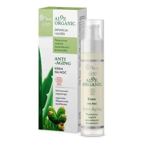 Ava aloe organic krem na noc anti-aging opuncja i aloes 50ml Ava laboratorium kosmetyczne