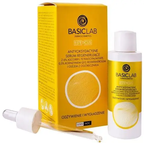 Basiclab serum antyoksydacyjne regenerujące z koenzymem q10 i olejem z ogórecznika 30 ml, BASL108
