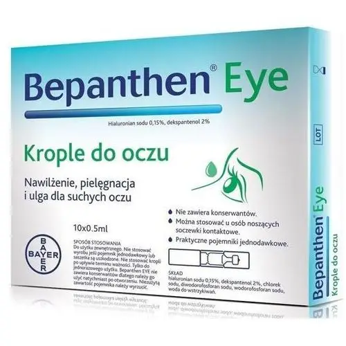 Bepanthen eye krople do oczu 0,5ml x 10 sztuk Bayer