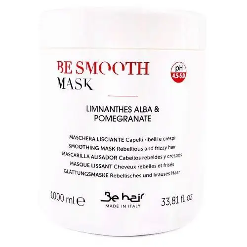 Be hair be smooth mask wygładzająca maska przeciw puszeniu się włosów 1000ml