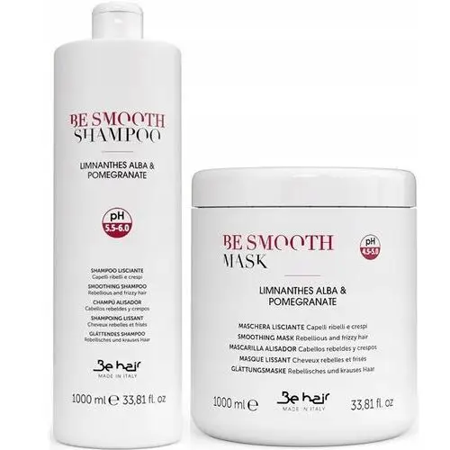 Be Hair Be Smooth Szampon Maska Wygładzające 2x 1L