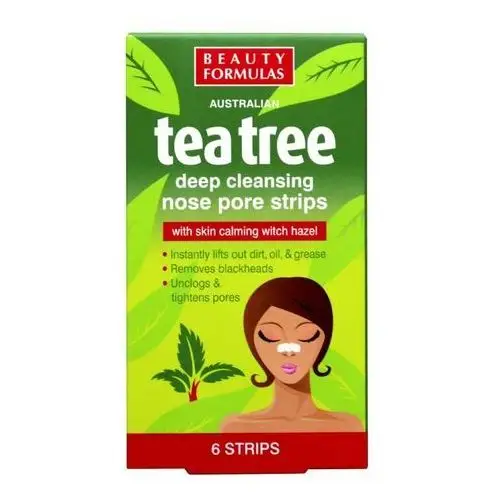 Tea tree głęboko oczyszczające paski na nos 1op-6szt Beauty formulas