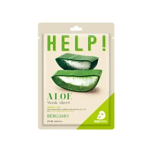 Bergamo - help! aloe mask sheet, 25ml - nawilżająca maska w płachcie