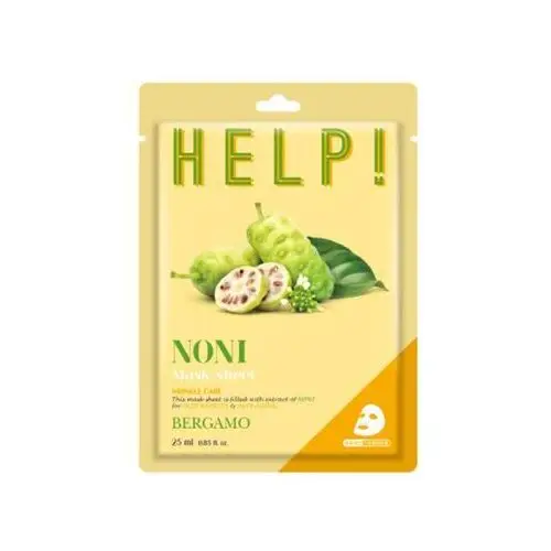 Bergamo - help! noni mask sheet, 25ml - kojąca maska w płachcie