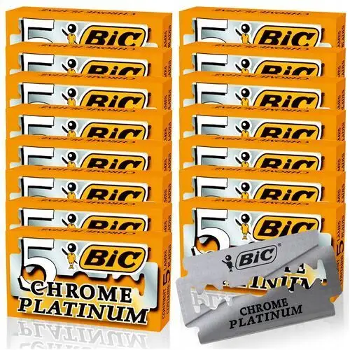 Bic Zestaw Chrome Platinum Żyletki Ostrza Dwustronne Do Maszynki x75