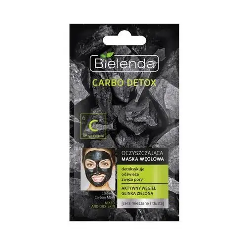 Carbon detox maska węglowa glinka zielona - glinka zielona Bielenda