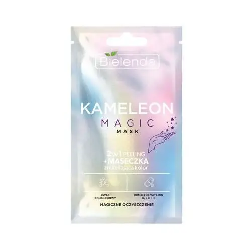 Bielenda kameleon magic mask - 2w1 peeling + maseczka zmieniająca kolor - magiczne oczyszczenie 8.0 g