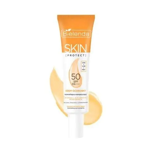 Krem ochronny spf 50 rozświetlająco - energetyzujący, pa++++, uva + uvb + hev Bielenda