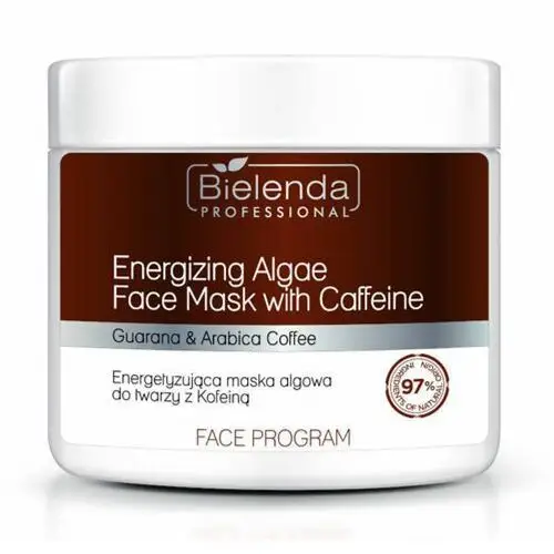 Bielenda professional energizing algae face mask with caffeine energetyzująca maska algowa do twarzy z kofeiną