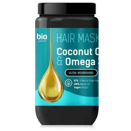 Maska do włosów z olejem kokosowym i Omega 3 946ml Bio Naturell,15
