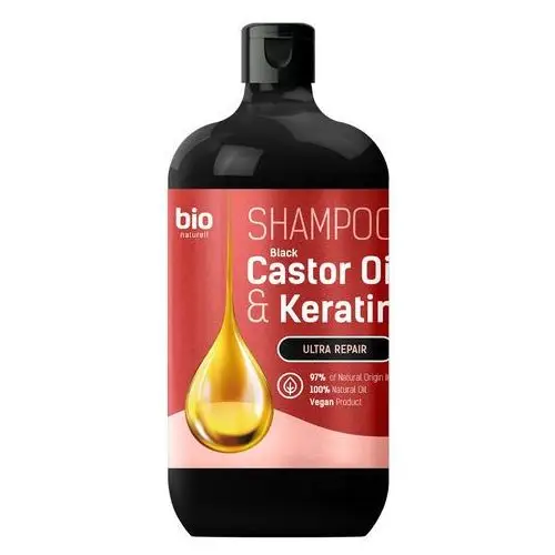Szampon z czarnym olejem rycynowym i keratyną 946 ml Bio Naturell