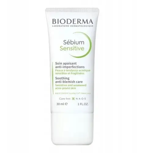 Bioderma Sebium Sensitive łagodzący krem do skóry trądzikowej 30 ml