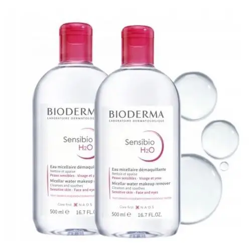 Bioderma Sensibio H2O płyn micelarny oczyszczająca woda micelarna 500 ml x2