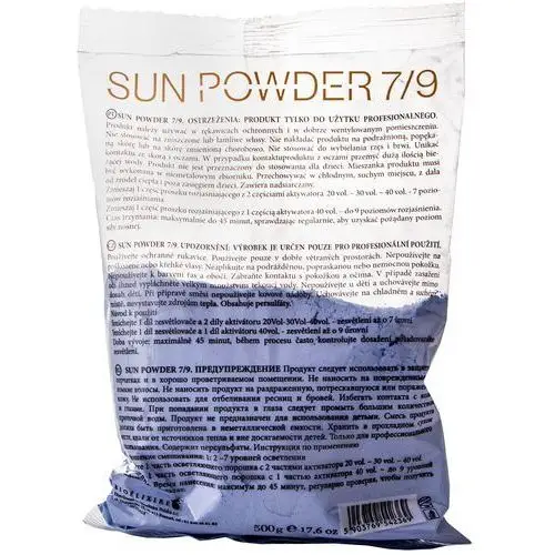 Sunpowder rozjaśniacz w proszku 7/9 500g Bioelixire