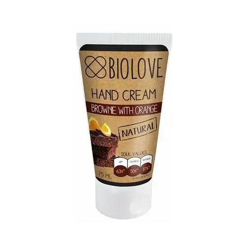 Biolove Krem do rąk brownie z pomarańczą 75 ml brownie with orange