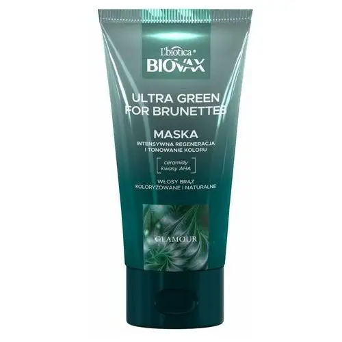Biovax Glamour Ultra Green maska do włosów dla brunetek 150 ml