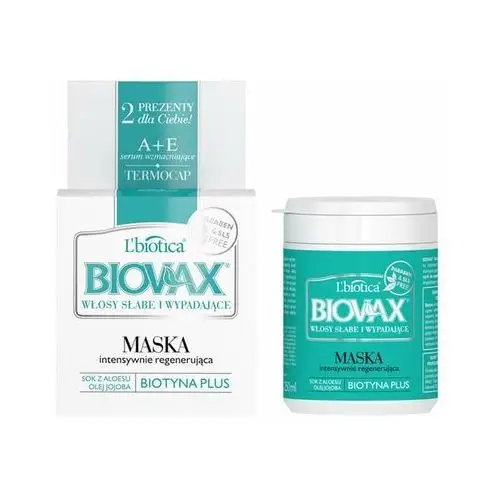 Maska do włosów słabych i wypadających 250 ml Biovax,21