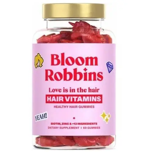 Bloom robbins love is in the hair witaminy na włosy z biotyną - żelki 210 g