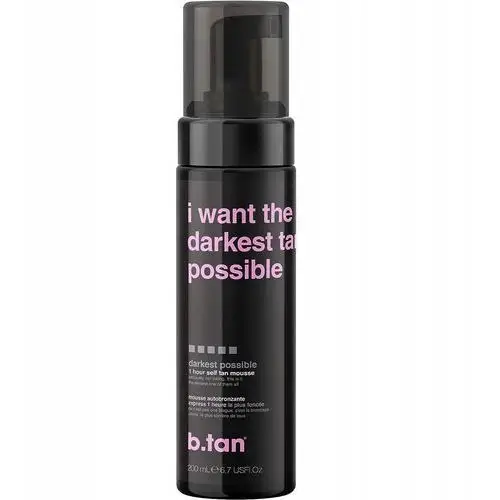 B.tan I Want The Darkest Tan Possible Pianka Samoopalająca 200ml