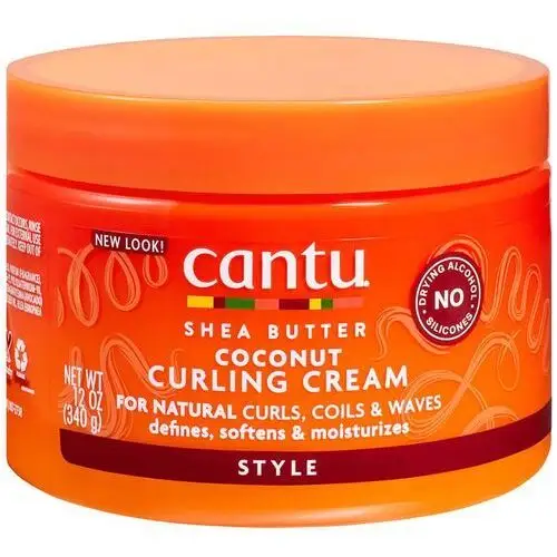 Shea butter coconut curling cream - krem do stylizacji włosów kręconych, 340g Cantu