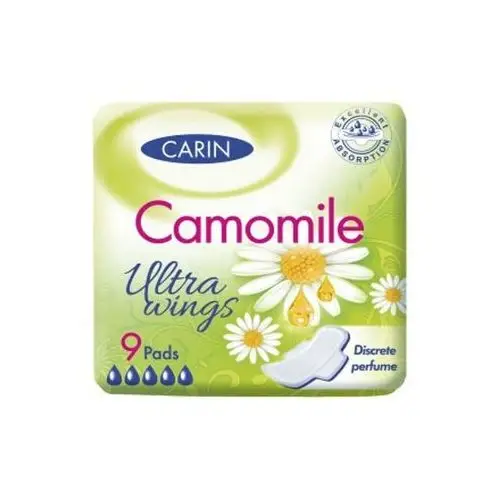 Carin Ultra Wings Camomile ultracienkie podpaski ze skrzydełkami 9 szt.,1