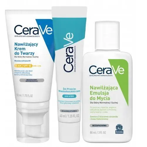 CeraVe Krem do Twarzy Spf 50 52ml Żel Przeciw Niedoskonałościom 40ml