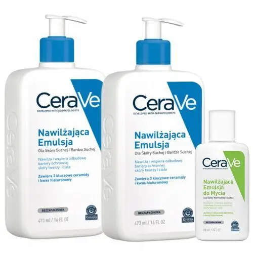 CeraVe Nawilżająca Emulsja 473ml Dla Skóry Suchej i Bardzo Suchej x2