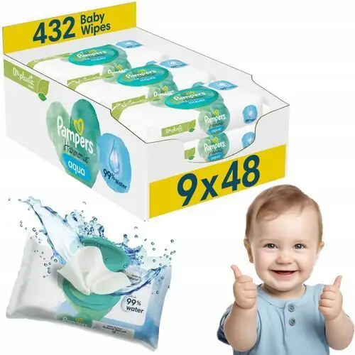 Chusteczki Nawilżane Pampers Harmonie Aqua 9x48 szt