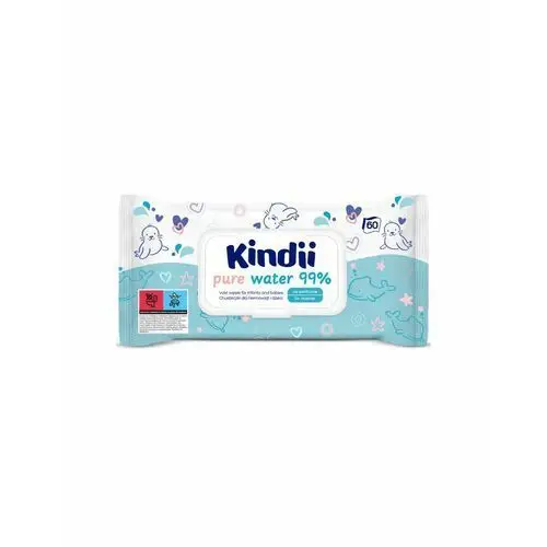 Cleanic Kindii chusteczki nawilżane pure water 99% 60szt