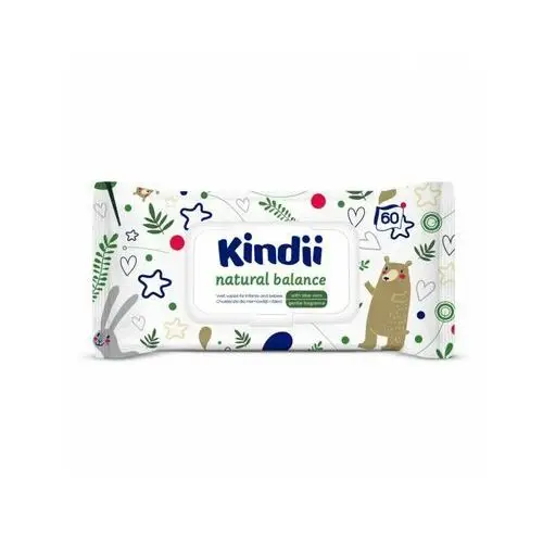 Cleanic kindii natural balance chusteczki dla dzieci i niemowląt 60szt