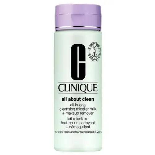 Clinique All about Clean All About Clean™ All-in-One Cleansing Micellar Milk + Makeup Remover - Typy skóry 1 i 2 reinigungsmilch 200.0 ml