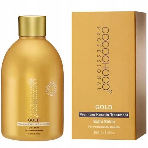 Cocochoco Gold Keratyna do Prostowania Włosów Keratynowe Prostowanie 250ml