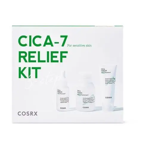 Cosrx - cica-7 relief kit 3 step - zestaw 3 mini produktów do pielęgnacji twarzy